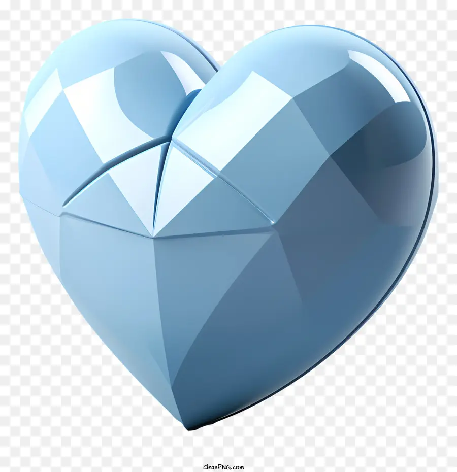 คริสตัลหัวใจสีน้ำเงิน，เครื่องประดับรูปร่างหัวใจ PNG