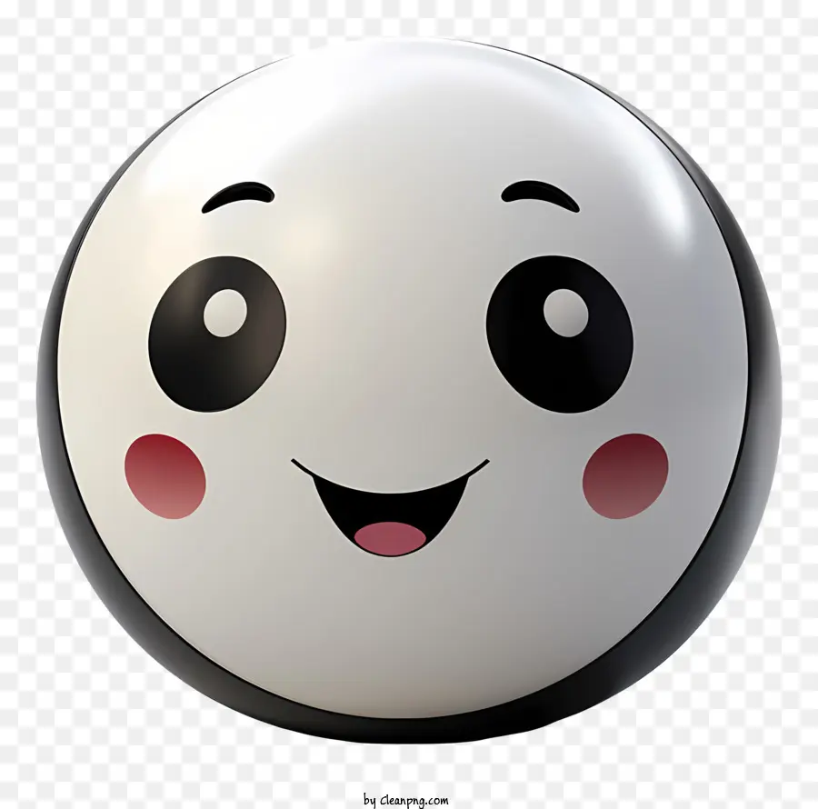 ลูกยิ้ม，ลูกบอลสีขาวกับดวงตาสีดำ PNG