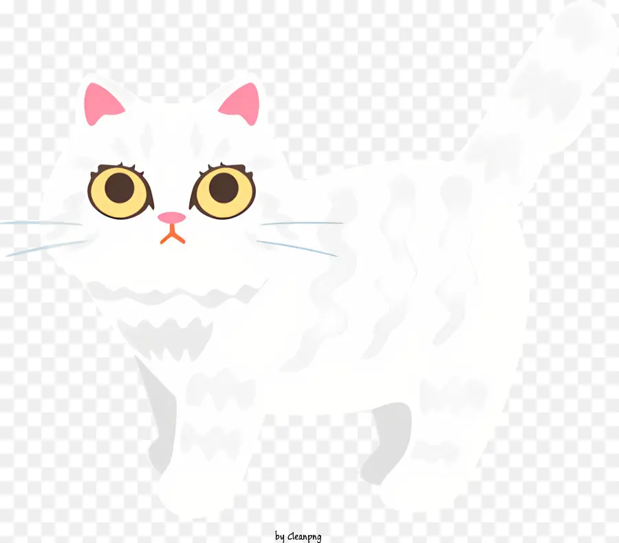 แมวสีขาว，สีน้ำตาลตา PNG