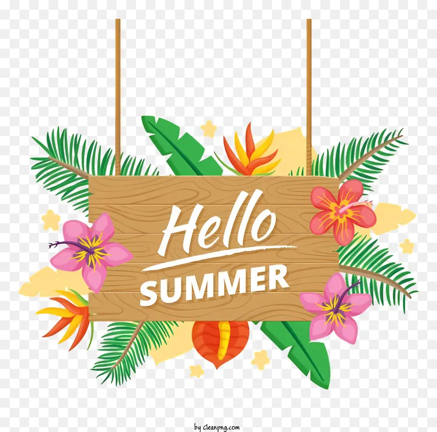 Summer Sign，ดอกไม้ PNG