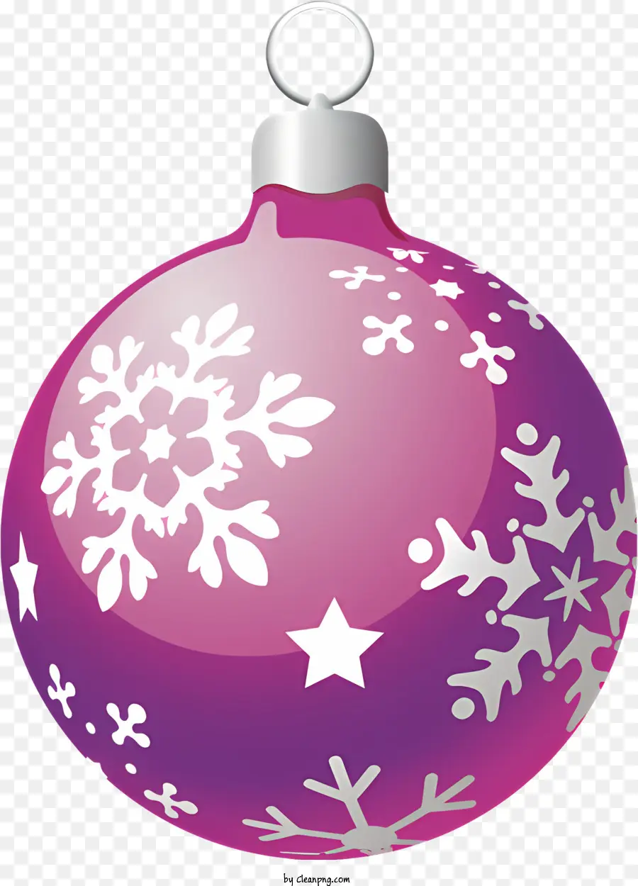 สีชมพู Ornament，เกล็ดหิมะ Ornament PNG