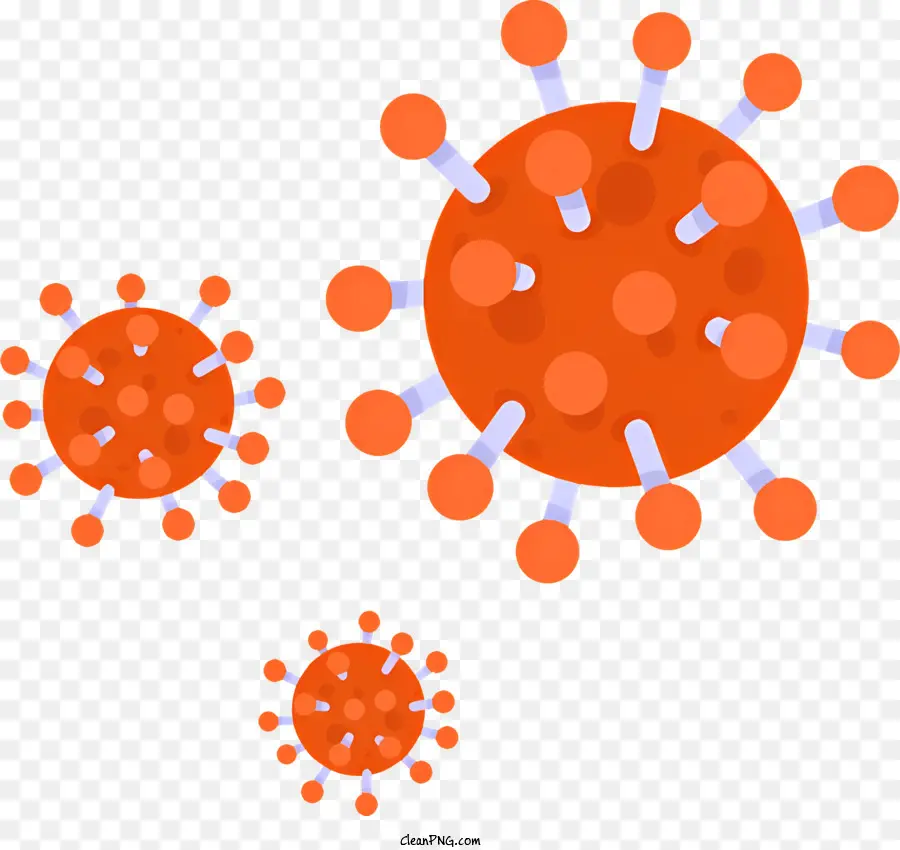 ไวรัสสีส้ม，จุดขาว PNG