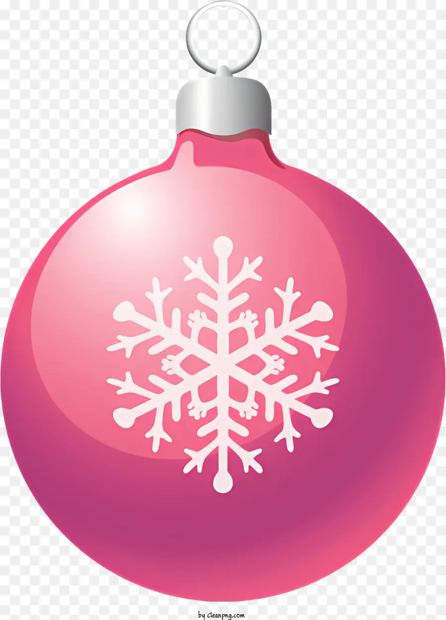สีชมพู Ornament，การออกแบบเกล็ดหิมะสีขาว PNG