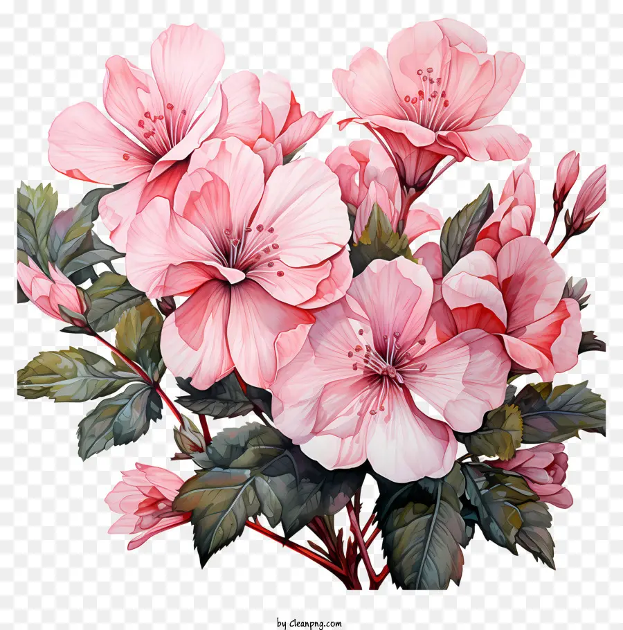 ช่อดอกไม้，ดอกไม้สีชมพู PNG