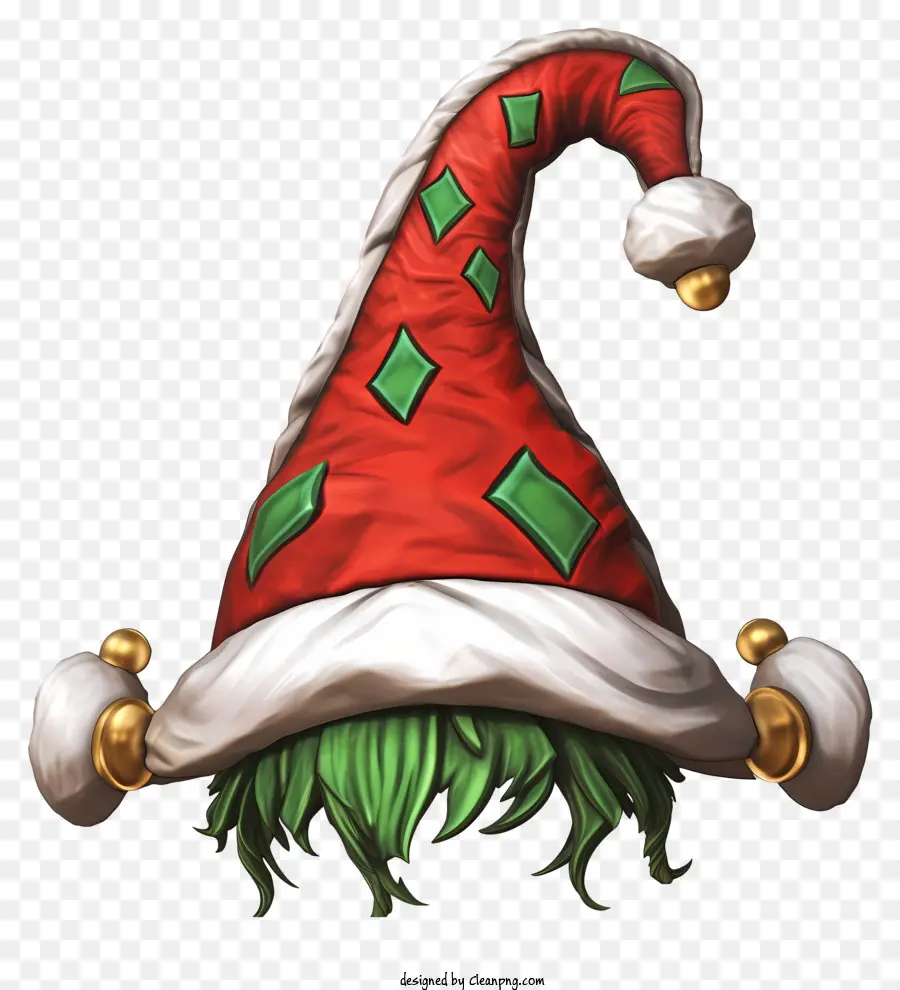 คริสต์มาสหมวก，หมวกสีแดงและสีเขียว PNG