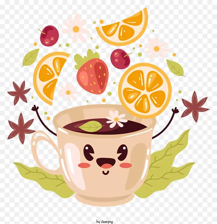 เวลาน้ำชา，น่ารักแมว Illustration PNG