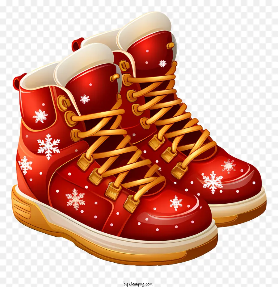 รองเท้าบูทฤดูหนาวสีแดง，รองเท้าบูทฤดูหนาวที่เจือ PNG