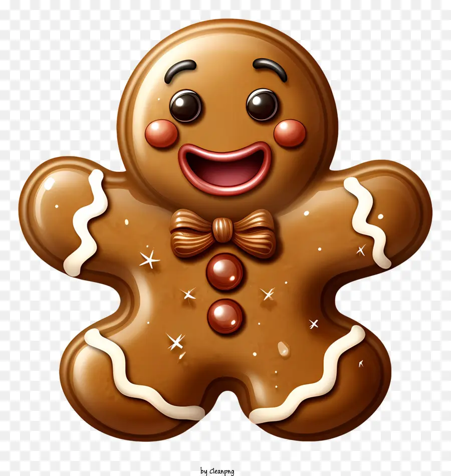 การ์ตูนปัก Gingerbread ชาย，คนขนมปังขิงยิ้ม PNG