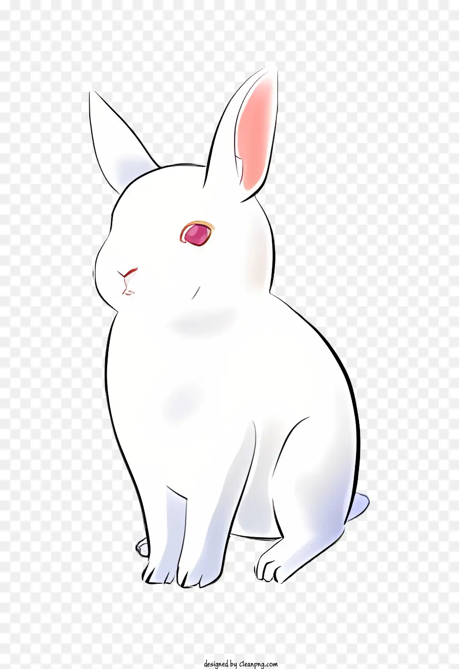 ผิวขาวกระต่าย，ตาแดง PNG