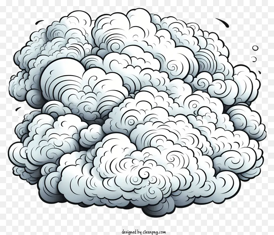 Doodle Cloud，คลาวด์ PNG