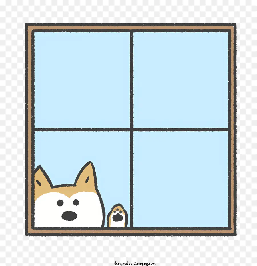 ตูน，หน้าต่างกับสุนัข PNG