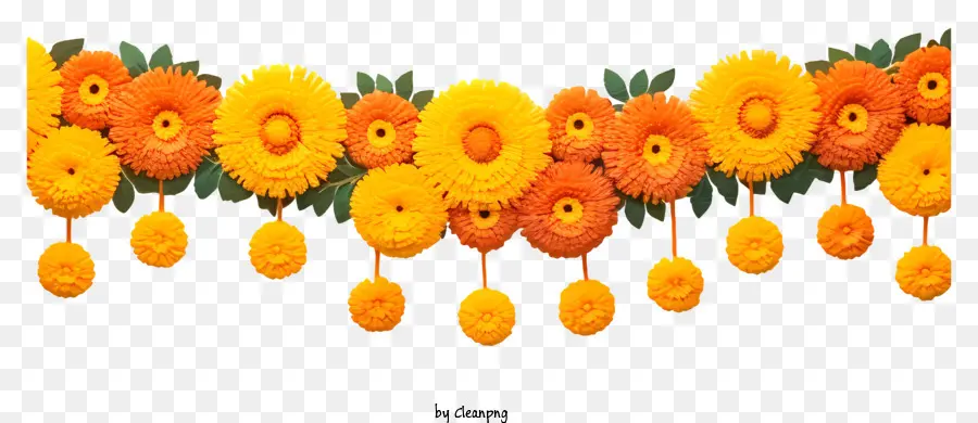 Toran Marigold Decoration，พวงมาลัย PNG