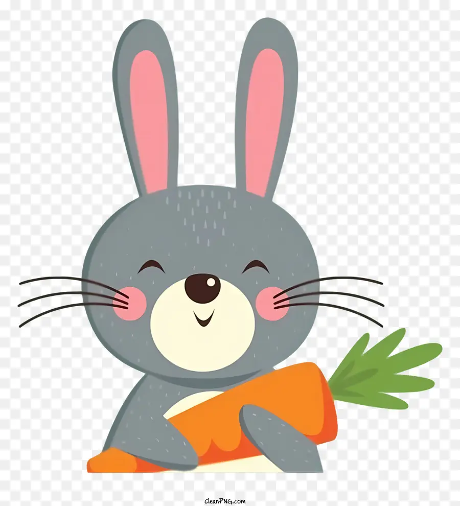 กระต่ายหน้า，การ์ตูนปักกระต่าย PNG