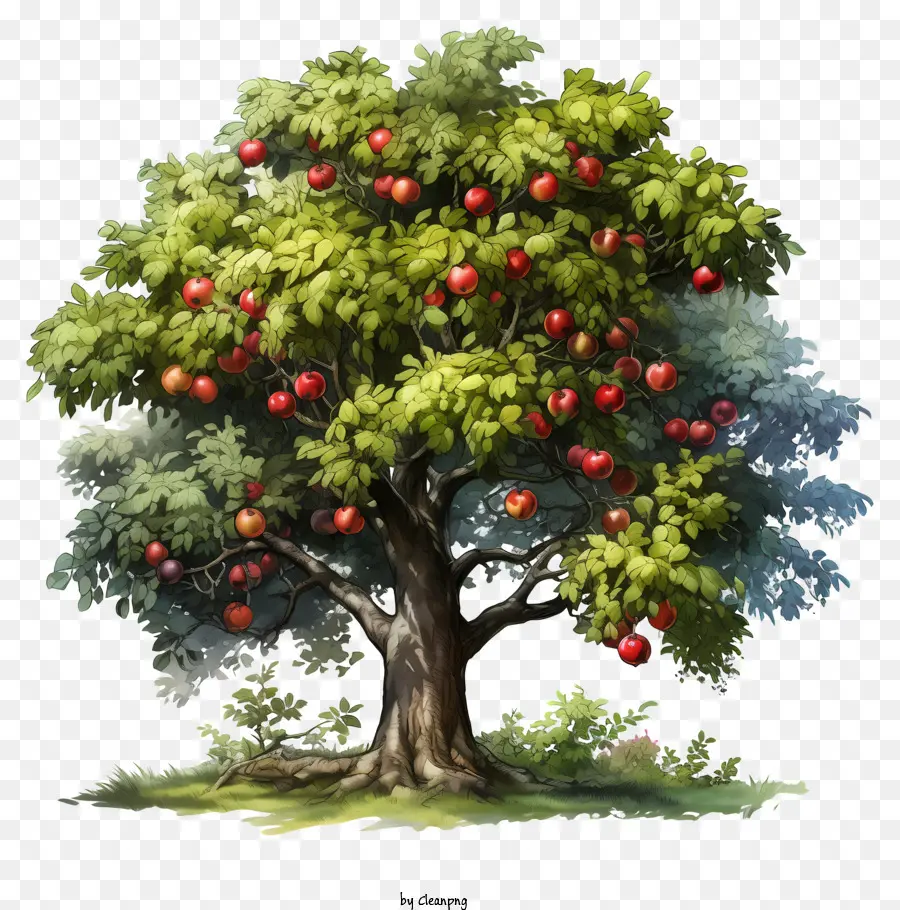 ผลไม้ต้นไม้，แอปเปิ้ลสีแดง PNG