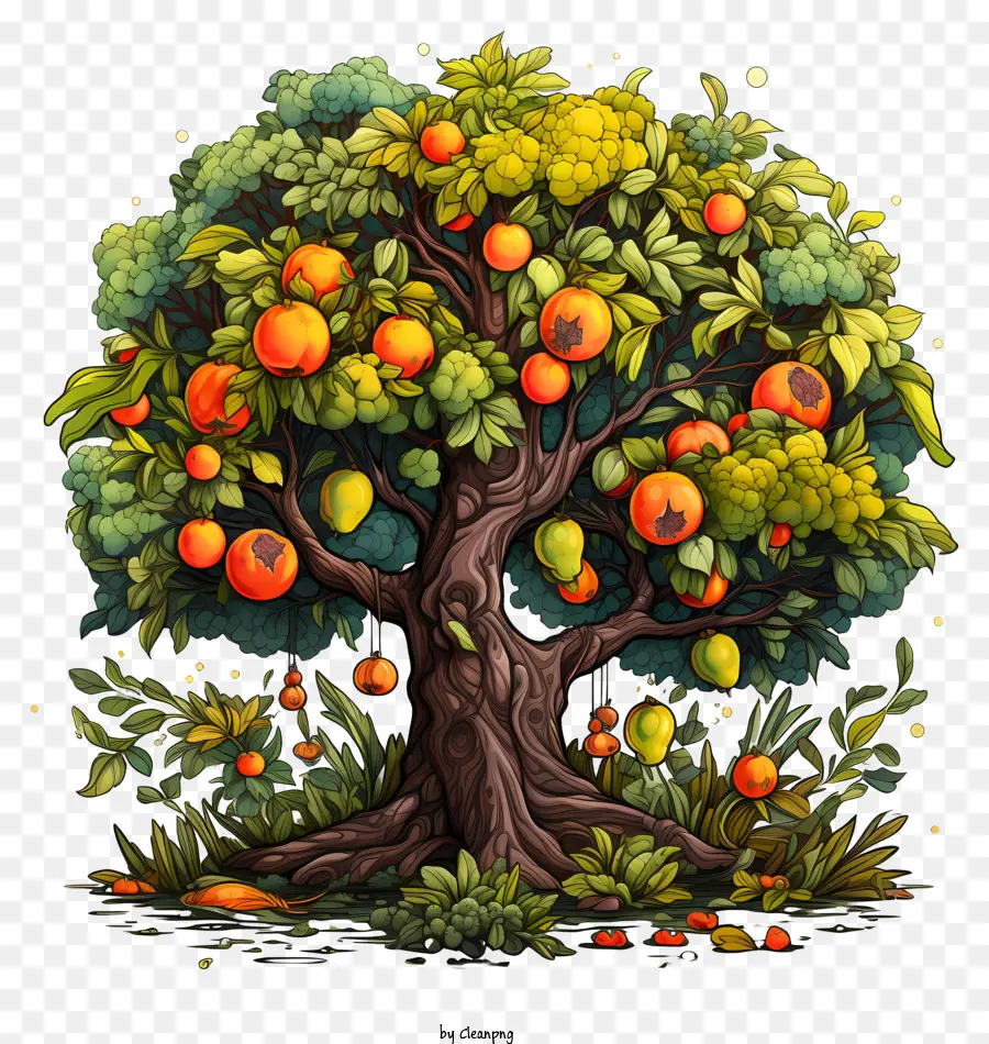 ผลไม้ต้นไม้，สีส้มต้นไม้ PNG