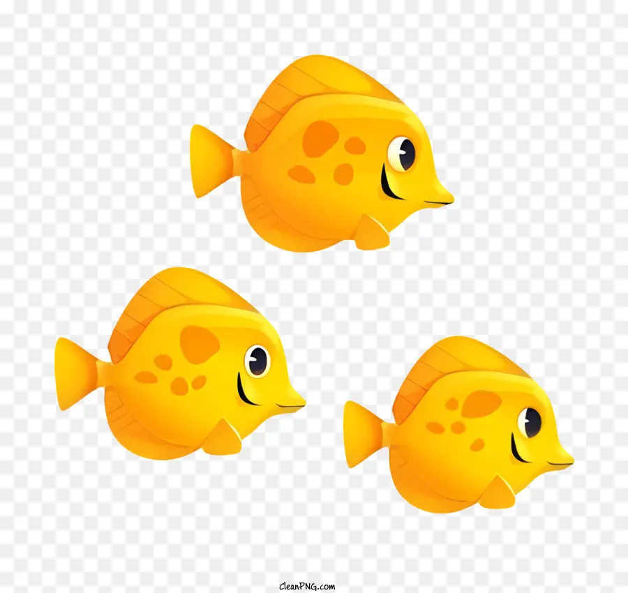 สีเหลืองปลา，ดวงตาขนาดใหญ่ PNG