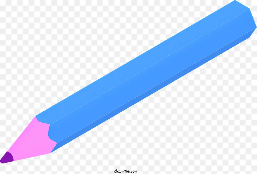 ดินสอสีน้ำเงิน，ดำบนพื้นหลัง PNG