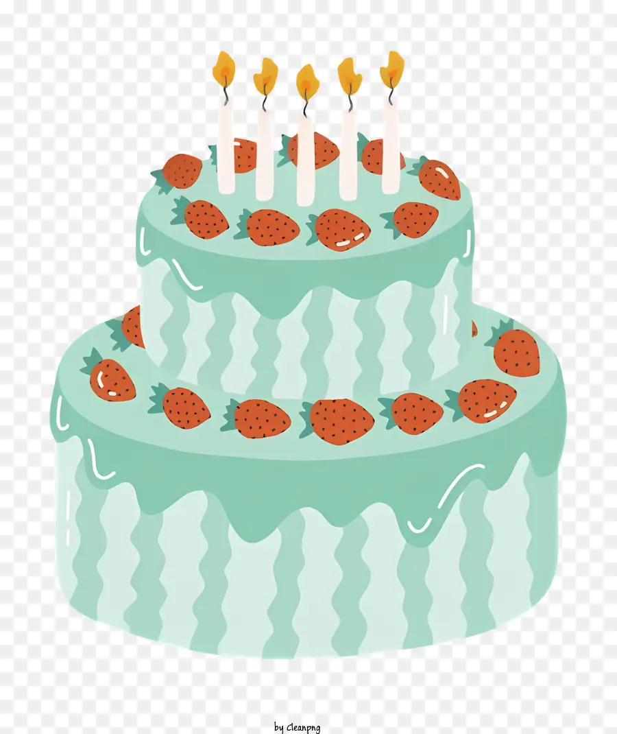 เค้กวันเกิด，เค้กสตรอเบอรี่ PNG