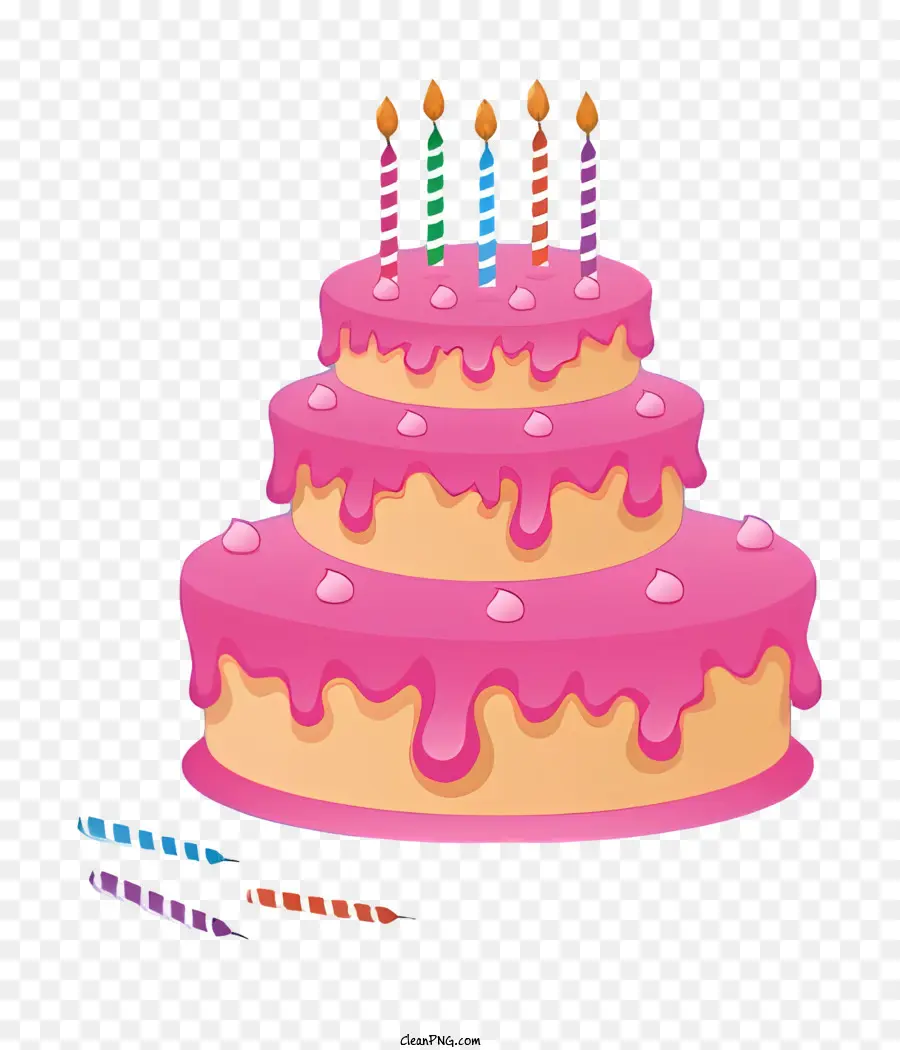 เค้กวันเกิด，สีชมพูเค้ก PNG