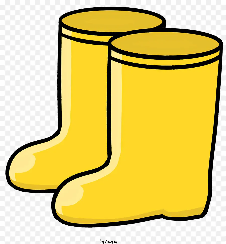 รองเท้ายางสีเหลือง，รองเท้ากันน้ำ PNG