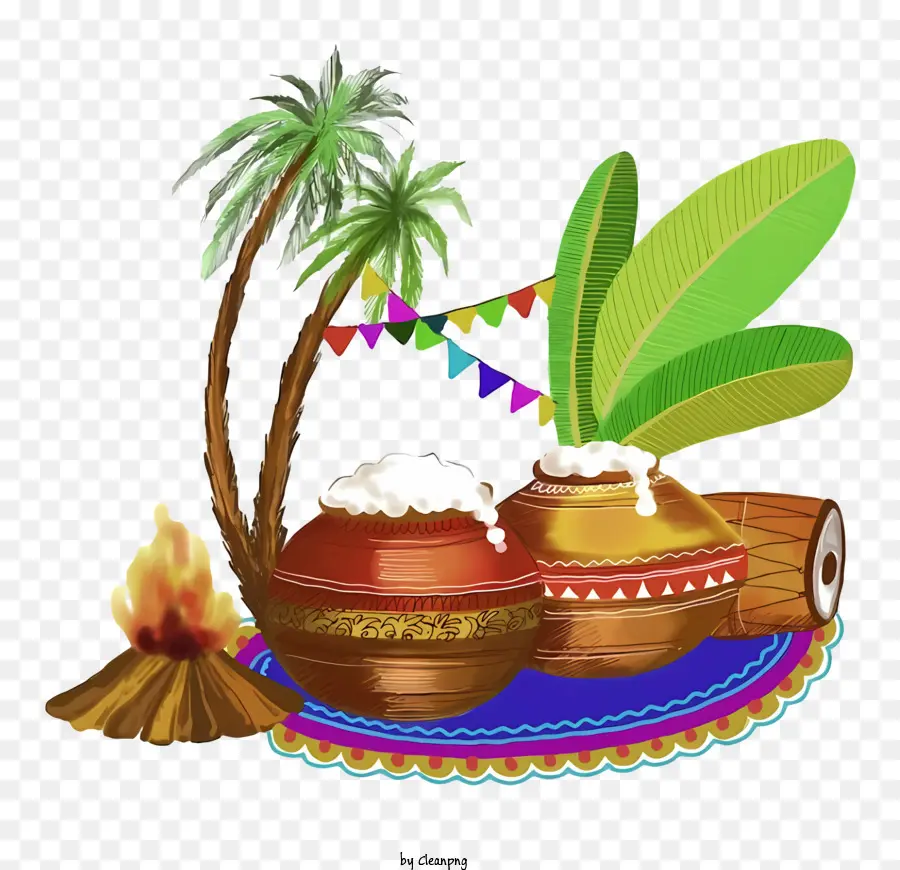 Pongal，การเฉลิมฉลอง Pongal PNG