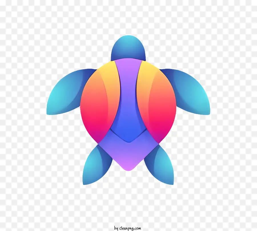 เต่าทะเลสีสันสดใส，หัวรูปหัวใจ PNG