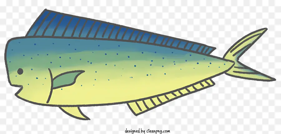 ตูน，สีน้ำเงินปลา PNG