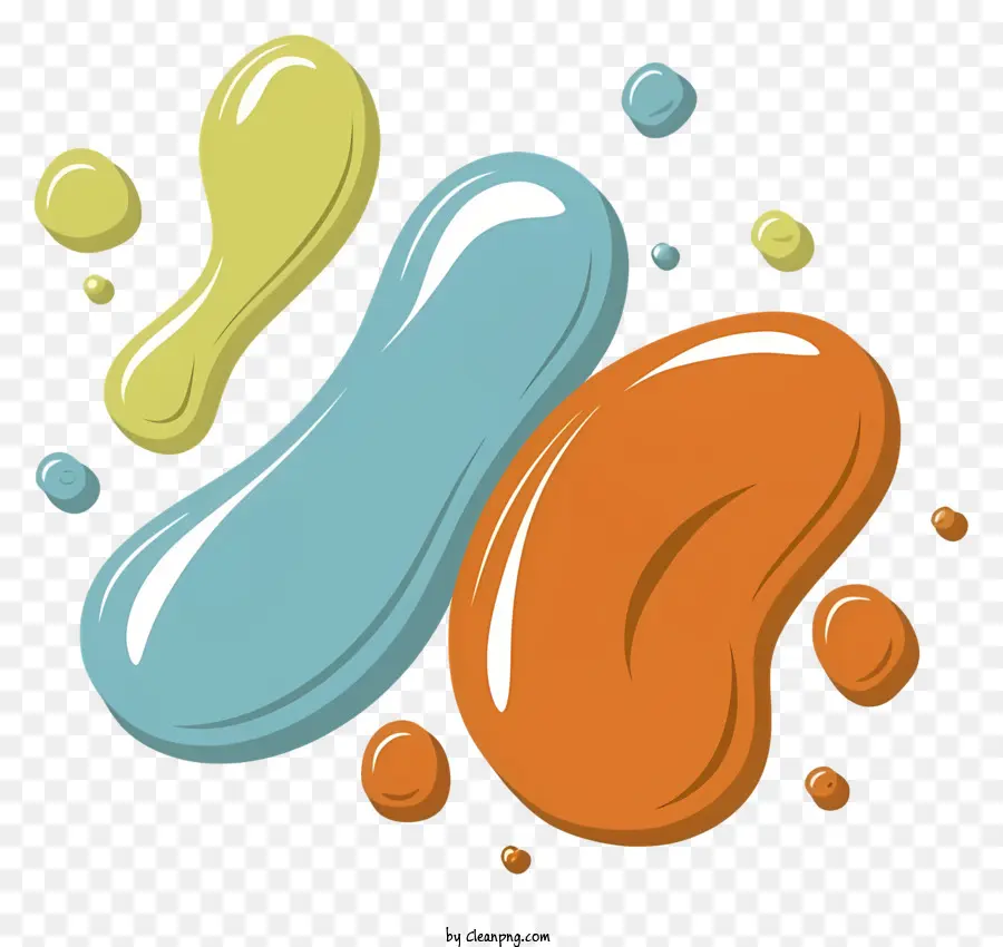 การ์ตูน，Blobs สีสันสดใส PNG