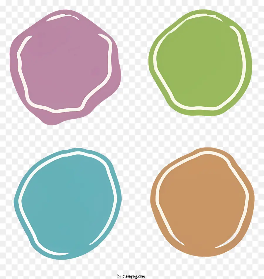 การ์ตูน，Blobs สีสันสดใส PNG