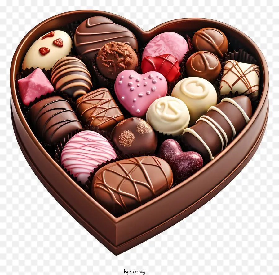 ช็อคโกแลต，กล่องช็อคโกแลตรูปหัวใจ PNG