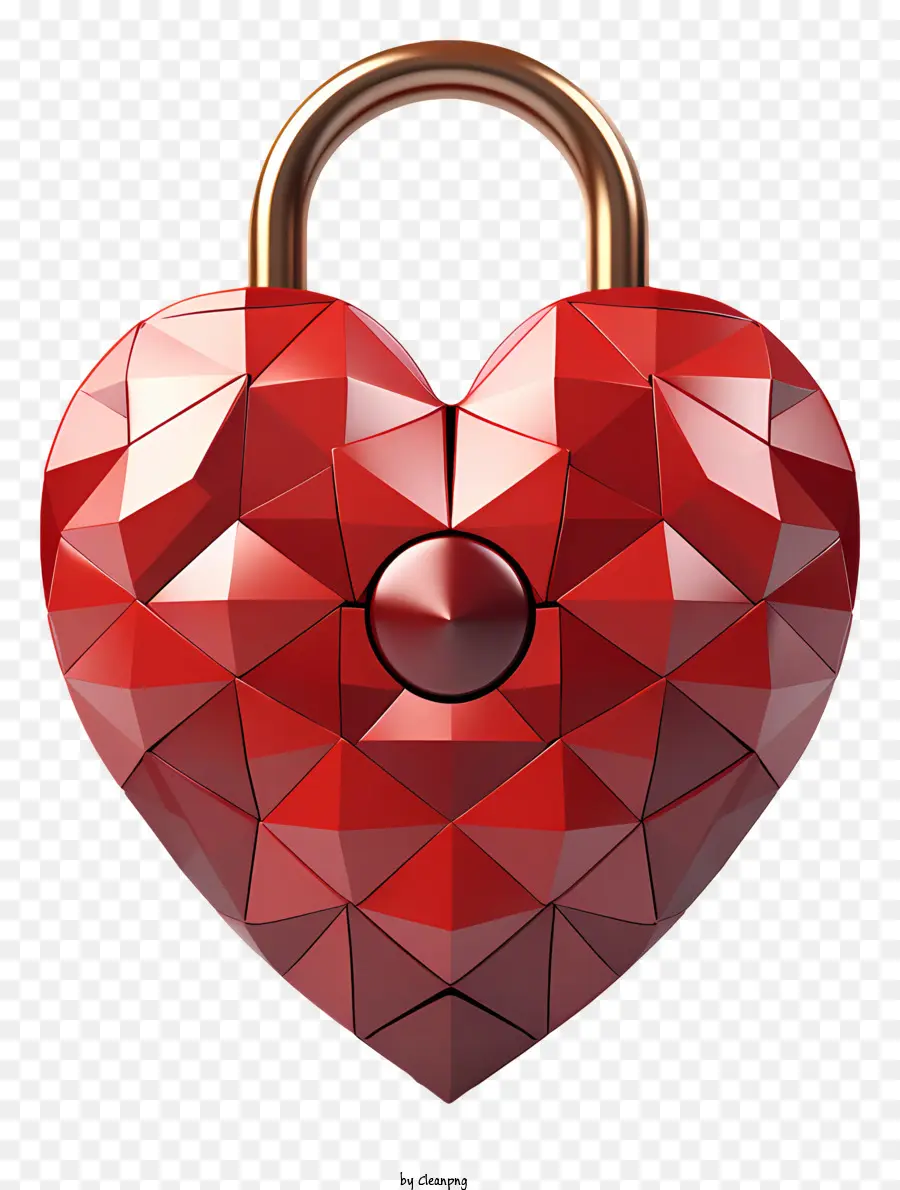กุญแจ，ล็อคหัวใจสีแดง PNG