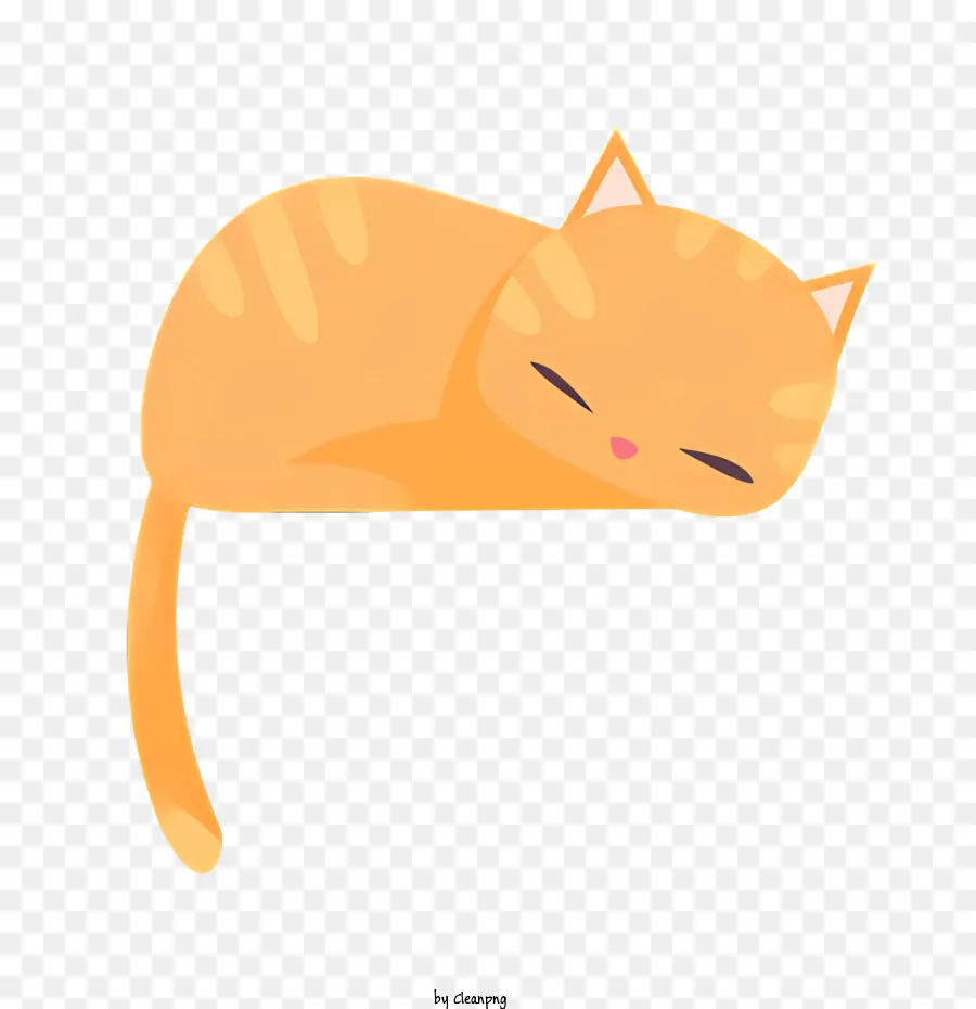 สีส้มแมว，นอนหลัง PNG