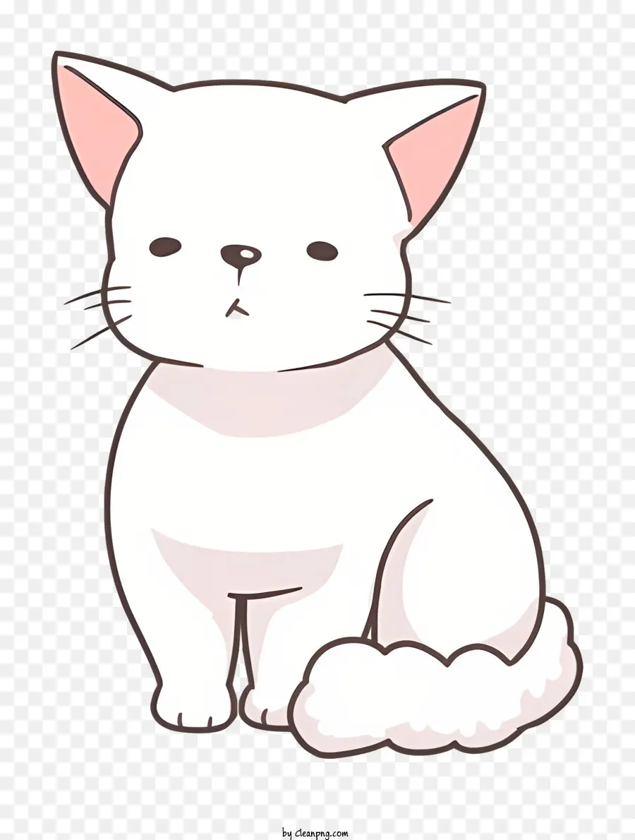 แมวสีขาว，ตาสีชมพู PNG