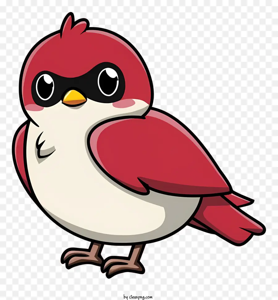 ตูน，นกสีแดงและสีขาว PNG