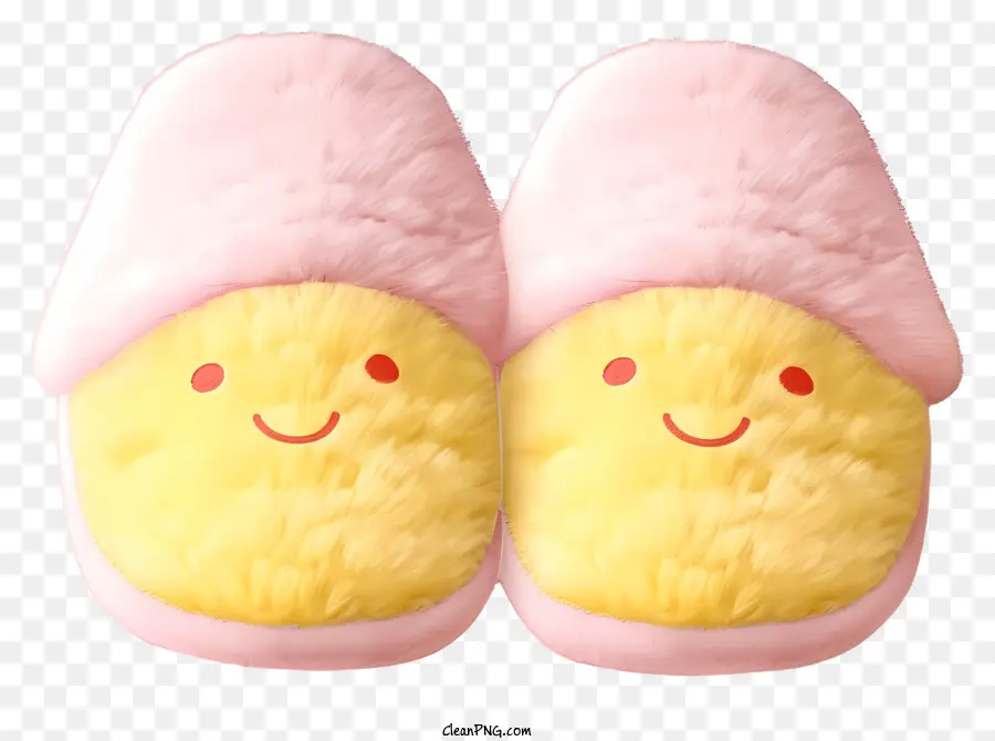 รองเท้าแตะนุ่มนุ่มอิโมจิ，Smiling Face Slippers PNG