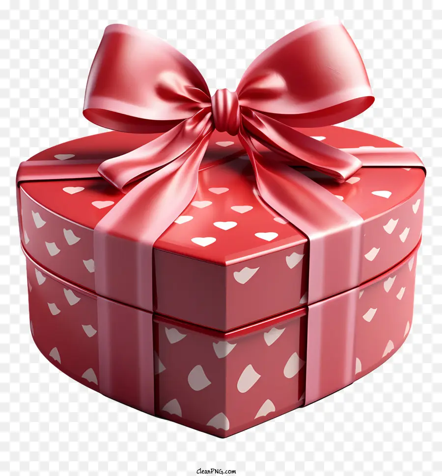 กล่องของขวัญ，สีแดง Heartshaped กล่อง PNG