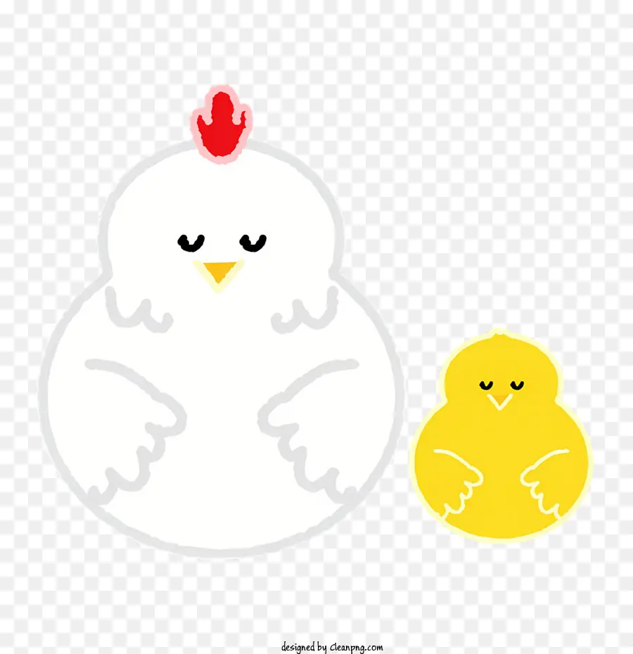 ไก่การ์ตูนและเจี๊ยบ，ขนนกสีขาว PNG