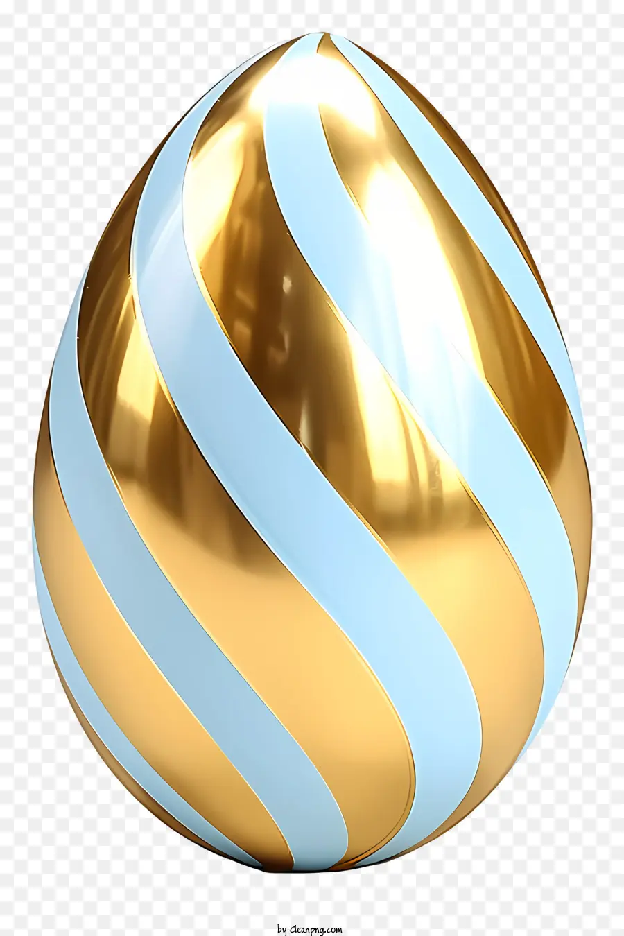 ไข่อีสเตอร์，ไข่ลายสีทองและสีน้ำเงิน PNG