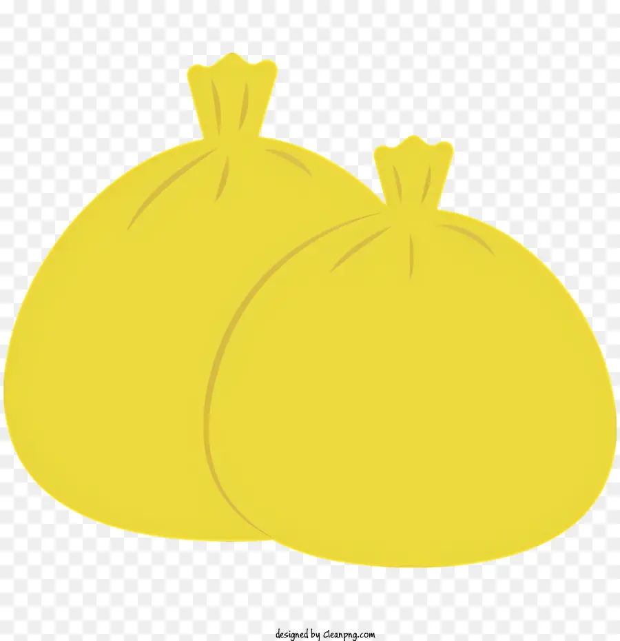 ถุงขยะสีเหลือง，ถุงขยะผูก PNG