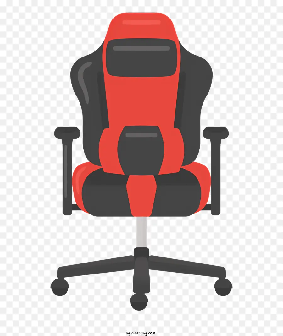 สีแดงออฟฟิศเก้าอี้，สำเนียงสีดำ PNG