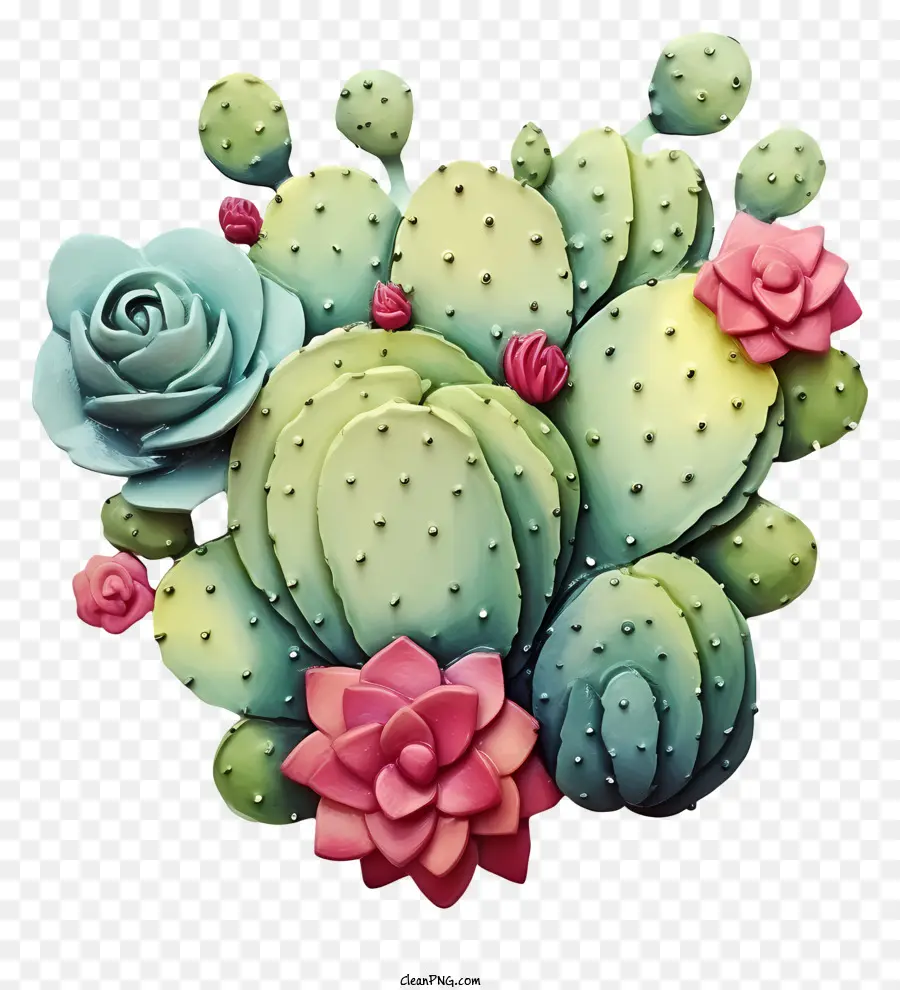 3d Succulents ที่เหมือนจริง，ต้นกระบองเพชร PNG