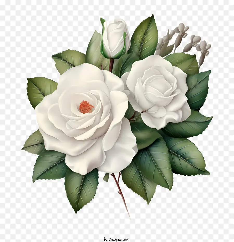 ดอกกุหลาบสีขาว，ดอกไม้ช่อดอกไม้ PNG