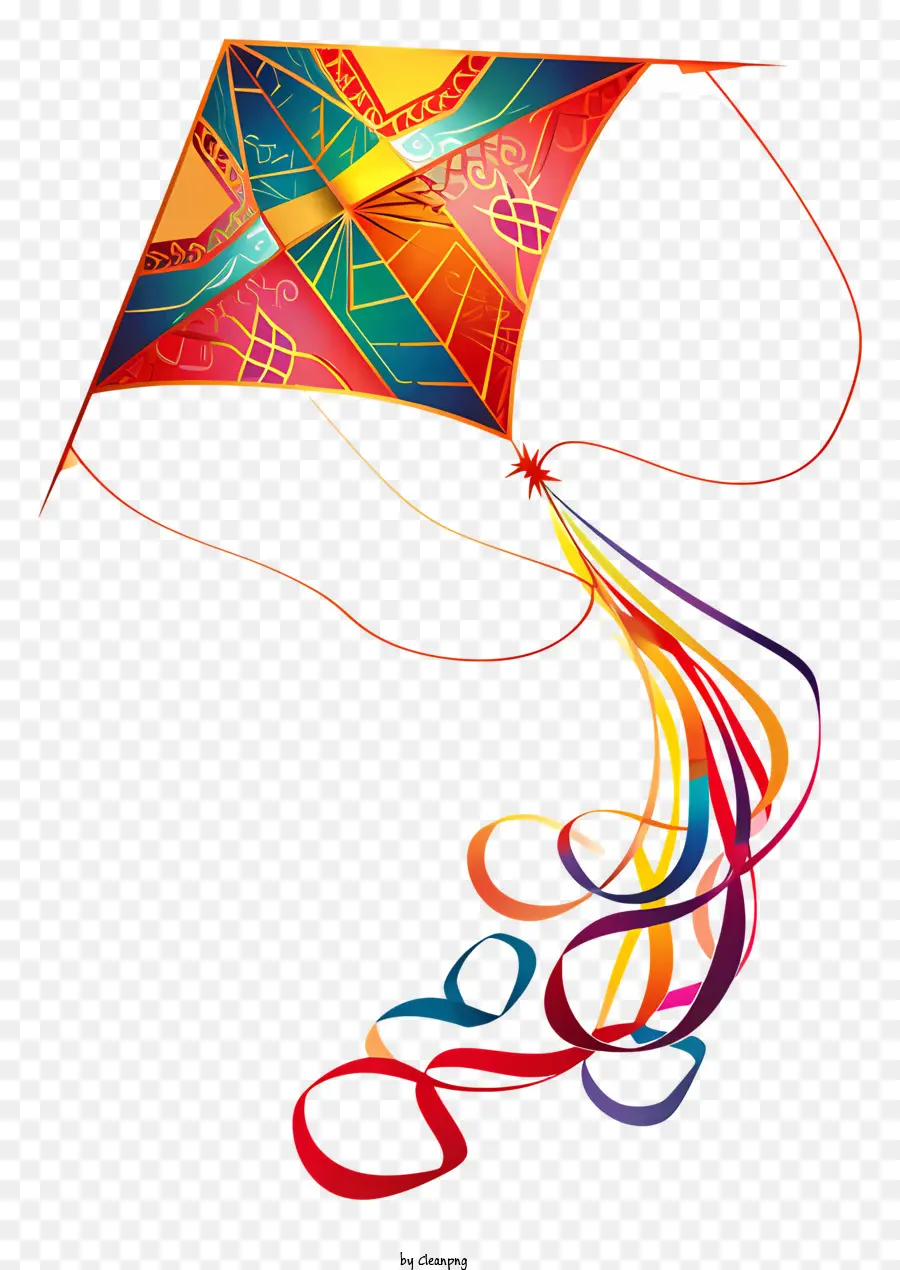 องค์ประกอบ Makar Sankranti，ว่าวสีสันสดใส PNG