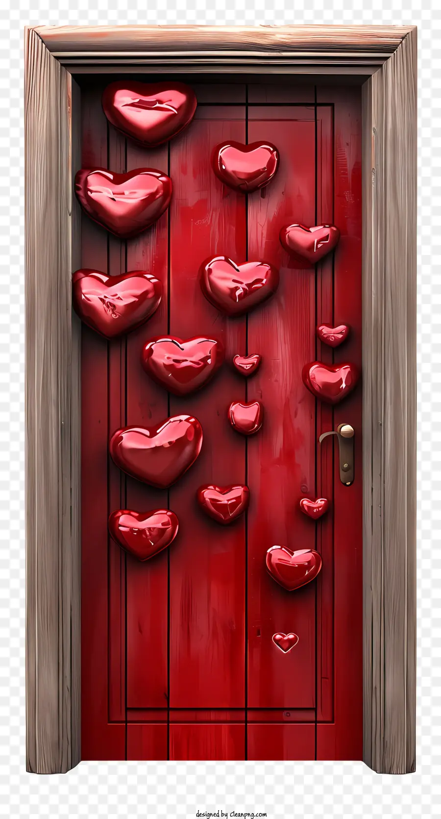 ประตูวาเลนไทน์，สีแดงไม้ประตู PNG