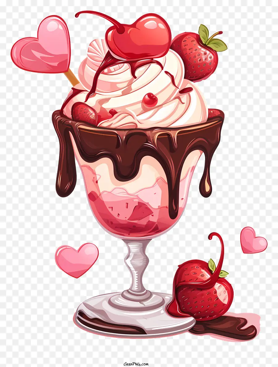 ขนม，ไอศกรีม Sundae PNG