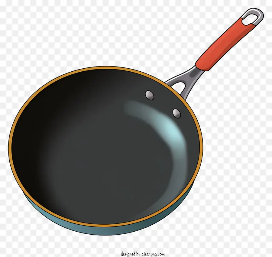 ทำอาหาร Frypan，กระทะโลหะสีดำ PNG