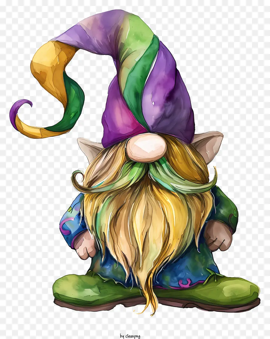 Mardi Gras Gnome，คำพังเพยสีสันสดใส PNG