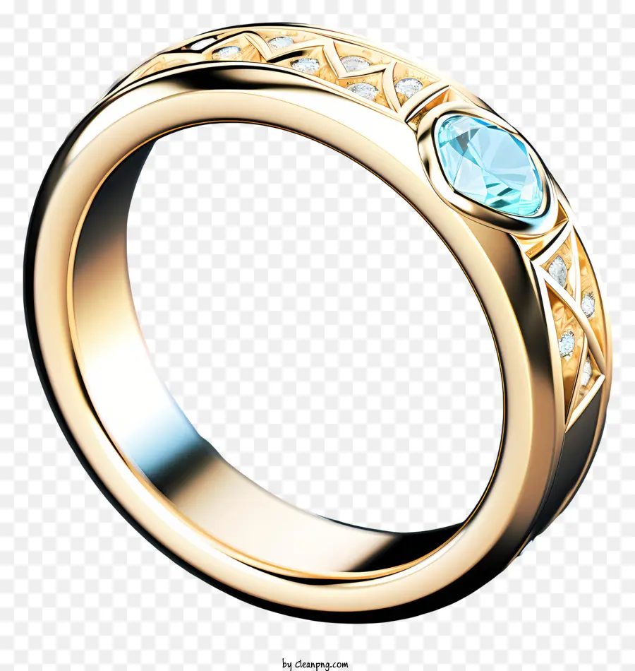 แหวนแต่งงานสไตล์ 3 มิติที่สมจริง，ทองแหวนแต่งงาน PNG