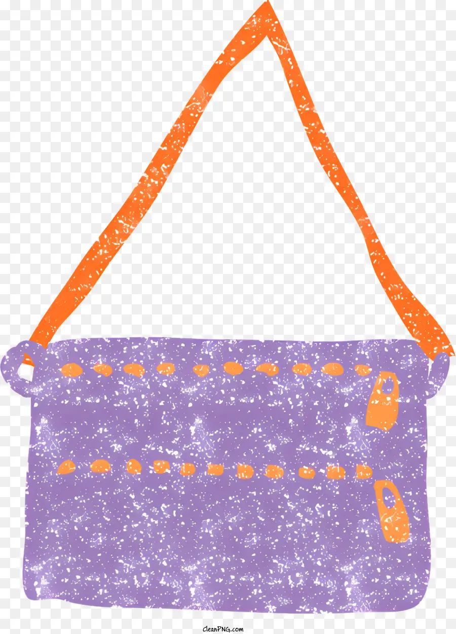 กระเป๋าสีม่วง，สายรัดสีส้มและสีขาว PNG