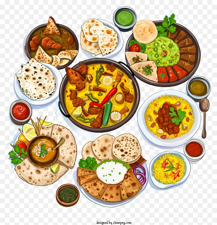 อาหารอินเดียภาพประกอบ，อาหารอินเดีย PNG